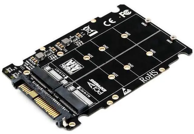 Main image of NGFF M.2 to U.2 SFF-8639 Adapter, PCIe M.2 Converter Supports M Key & Key B SSD, M2 NVMe SATA to U.2 Drive Converter for Desktop PC Workstation Server