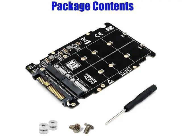 Alt view image 2 of 7 - NGFF M.2 to U.2 SFF-8639 Adapter, PCIe M.2 Converter Supports M Key & Key B SSD, M2 NVMe SATA to U.2 Drive Converter for Desktop PC Workstation Server