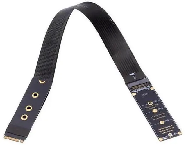Main image of 30cm PCIe 4.0 NGFF M-Key NVMe Extension Cable, M.2 Male to Female Riser Adapter for 2230/2242/2260/2280 NVMe SSD