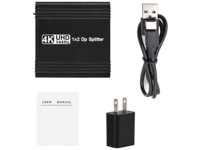 Alt view image 4 of 6 - 1 in 2 Out DisplayPort MST Splitter, Supports 4K@140Hz / 4K@120Hz Dual Monitors, MST Extend & SST Mirror Mode DP Video Splitter for Laptop PC Monitor Projector