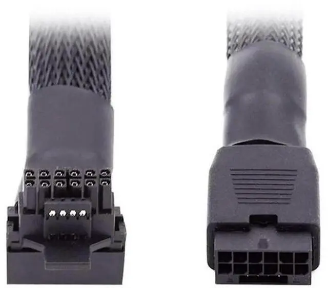 Main image of 17cm 90° Up-Angled Male to Female 12VHPWR Extension Cable, ATX3.0 PCIe 5.0 Modular Power Cord for 16Pin(12+4Pin) RTX 3080/3090Ti Graphics Cards