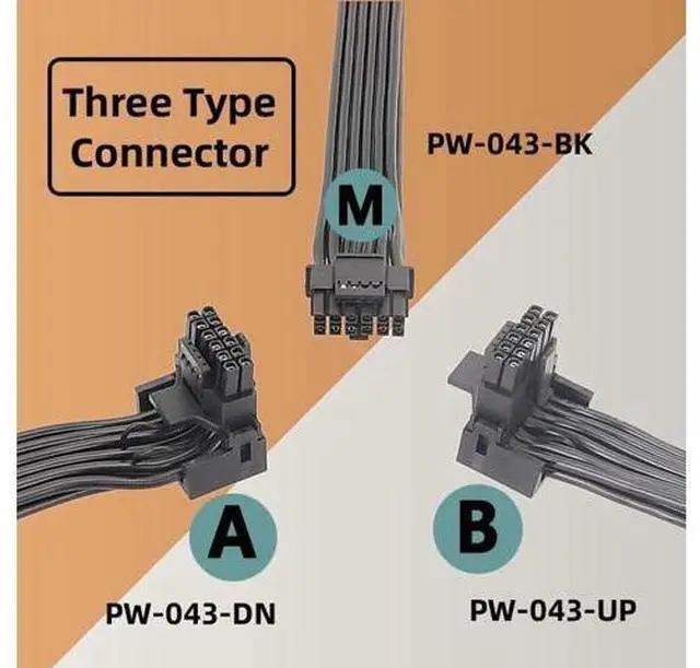 Alt view image 3 of 7 - 17cm 90° Up-Angled Male to Female 12VHPWR Extension Cable, ATX3.0 PCIe 5.0 Modular Power Cord for 16Pin(12+4Pin) RTX 3080/3090Ti Graphics Cards