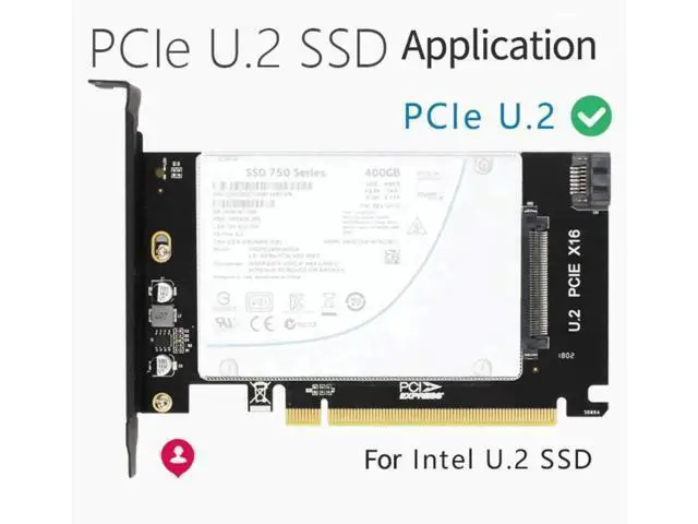 Alt view image 4 of 7 - PCIe 3.0 x16 U.2 SFF-8639 Adapter Card, NVMe & SATA U.2 SSD PCIe Expansion Card for 2.5 Inch Intel U.2 SSD Samsung PM953 Enterprise Storage Upgrade