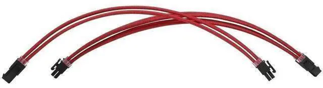 Alt view image 6 of 6 - Red Braided PSU Extension Cable Kit, 18AWG ATX 24Pin + EPS 8Pin + PCIe 8Pin Cables with Cable Combs
