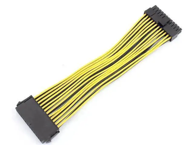 Alt view image 7 of 7 - 30cm 20+4 Pin 24Pin Motherboard Power Extension Cable, 18AWG PSU Extension Cord for BTC Mining Rigs