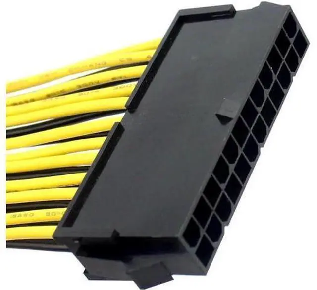 Alt view image 6 of 6 - 30cm 20+4 Pin 24Pin Motherboard Power Extension Cable, 18AWG PSU Extension Cord for BTC Mining Rigs