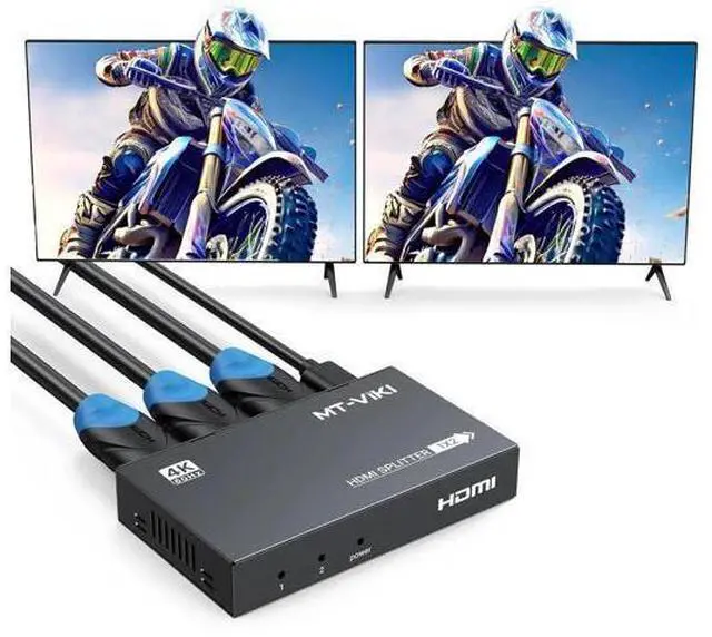 Main image of MT-VIKI 1 in 2 Out HDMI Splitter, HDMI 2.0b 18Gbps 4K@60Hz Video Distributor Supports RGB 4:4:4 & HDCP2.2, Compatible with PS4, Fire Stick, HDTV