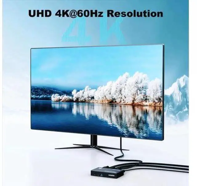 Alt view image 3 of 7 - MT-VIKI 1 in 2 Out HDMI Splitter, HDMI 2.0b 18Gbps 4K@60Hz Video Distributor Supports RGB 4:4:4 & HDCP2.2, Compatible with PS4, Fire Stick, HDTV