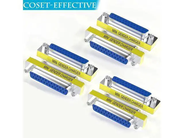 Alt view image 2 of 6 - 6 Pack DB25 Female to Female RS232 Serial Coupler, D-SUB 25Pin Gender Changer Extender Adapter for Industrial Serial Controllers, POS, Testing Equipment