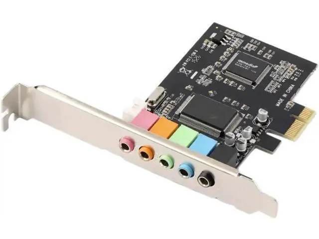 Alt view image 6 of 6 - PCI-E x1 5.1 Channel Digital Sound Card with CMI8738 Chipset, Solid Capacitors PCIe Internal Audio Card for Desktop PC, Supports 3D Surround, Recording & Playback