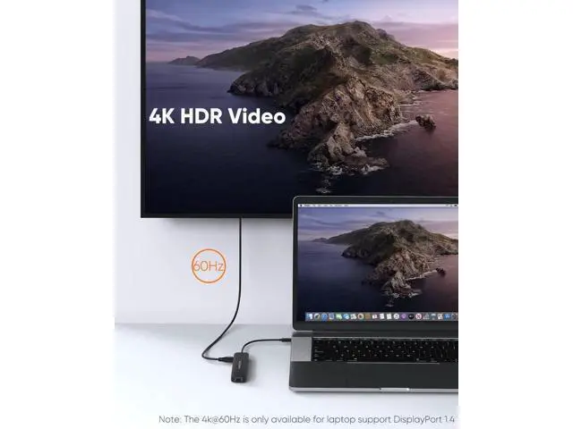 Alt view image 7 of 7 - 7-in-1 USB C Multiport Hub with Gigabit Ethernet, 4K@60Hz HDMI, 100W PD Charging, 2×USB 3.0 & SD/TF Card Reader, Portable USB C Dock for MacBook Pro/Air M1/M2, iPad Pro/Air, Dell XPS, HP Laptops