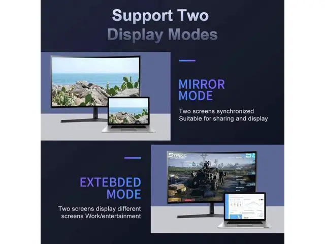 Alt view image 2 of 7 - 8K DisplayPort 1.4 Cable 16.4Feet, DP Cord (8K@60Hz 4K@144Hz 1080P@240Hz 2K 32.4Gbps) HBR3 HDCP HDR,FreeSync G-Sync,Braided Display Port for Laptop, PC, Projector, TV, Gaming Monitor