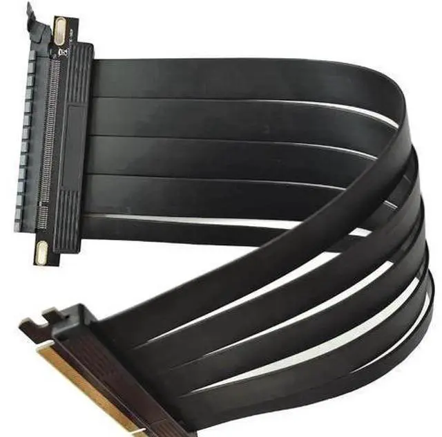 Main image of PCIe 4.0 X16 180 Degree Flexible GPU Riser Cable, 20cm High Speed PCI Express Extender Card for Vertical Graphics Card Mount