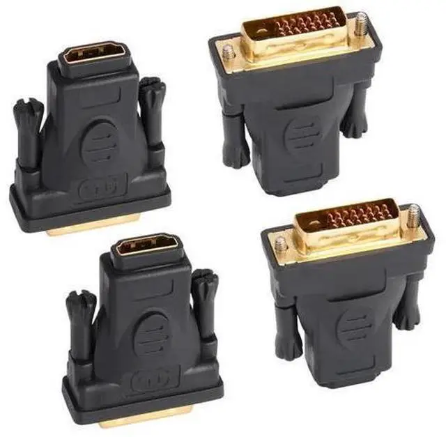 Main image of 4 Pack Gold-Plated DVI Male to HDMI Female Bi-Directional Adapter, DVI HDMI Converter Support 4K, 3D Video, ARC & DP Ethernet for Monitor, PC, Graphics Card, TV