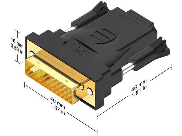 Alt view image 7 of 7 - 4 Pack Gold-Plated DVI Male to HDMI Female Bi-Directional Adapter, DVI HDMI Converter Support 4K, 3D Video, ARC & DP Ethernet for Monitor, PC, Graphics Card, TV