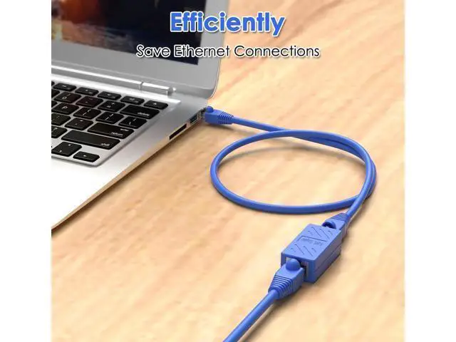 Alt view image 5 of 7 - 20 Pack Blue RJ45 Inline Coupler, Female to Female Ethernet Cable Extender Adapter, Compatible with Cat5 Cat5e Cat6 Cat6a Cat7 Cat8 LAN Cables
