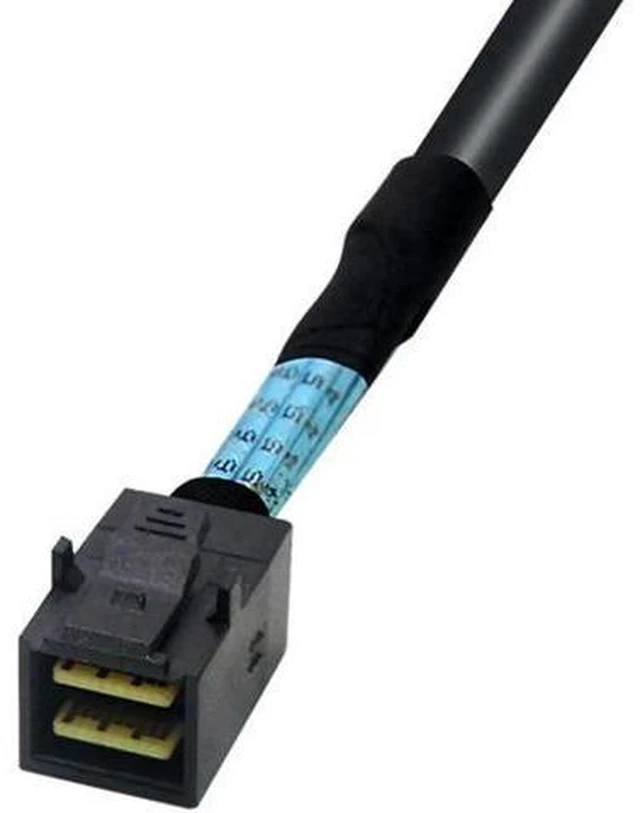 Alt view image 3 of 6 - 1m/3.3FT External Mini SAS HD Cable SFF-8644 Male to SFF-8643 Male, High Speed Data Transmission Cord for Server RAID Controller Storage Array Connection