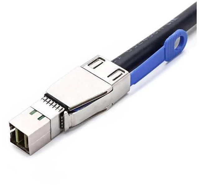 Alt view image 6 of 6 - 1m/3.3FT External Mini SAS HD Cable SFF-8644 Male to SFF-8643 Male, High Speed Data Transmission Cord for Server RAID Controller Storage Array Connection