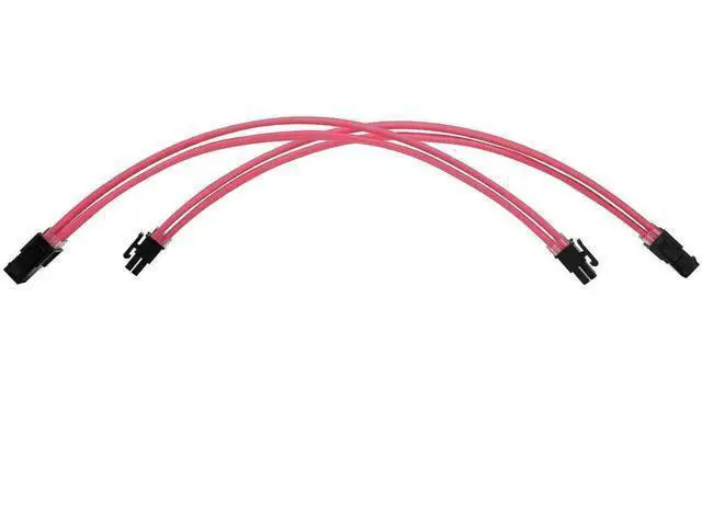 Alt view image 6 of 7 - Pink Braided PSU Sleeved Extension Cable Kit, 18AWG ATX 24Pin + EPS 8Pin + PCIe 8Pin with Cable Combs for Motherboard & Graphics Card