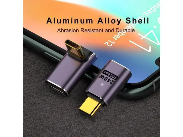 Alt view image 2 of 6 - 8 Pack USB-C Extender Adapters, 240W PD 40Gbps USB4 8K@60Hz, Right 90° Angle, Straight & U-Shape Type-C Male to Female/Female to Female Converter, Compatible with Steam Deck, ROG Ally, Meta Quest, iPa