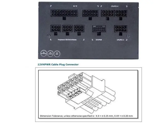 Alt view image 4 of 7 - ATX 3.0 PCIe 5.0 12VHPWR Modular Cable, 16Pin to 16Pin (12+4Pin) GPU Power Cord