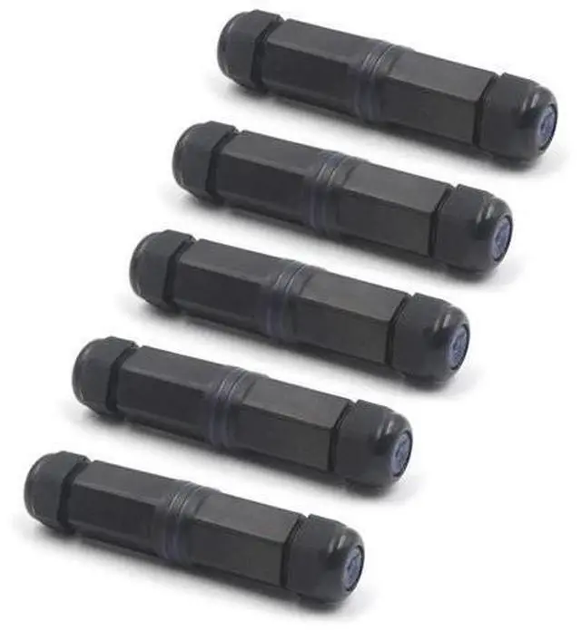 Main image of 5 Pack IP68 Waterproof Shielded RJ45 Female to Female Coupler, 1000Mbps Gigabit PoE LAN Cable Extender Connector Compatible with Cat5/Cat5e/Cat6 Ethernet Cables for Outdoor Use