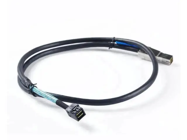Alt view image 2 of 6 - 2 Pack 1m (3.3FT) External Mini SAS HD SFF-8644 to Internal SFF-8643 Cable, High Speed Server RAID Storage Data Cable for HDD SSD Expansion