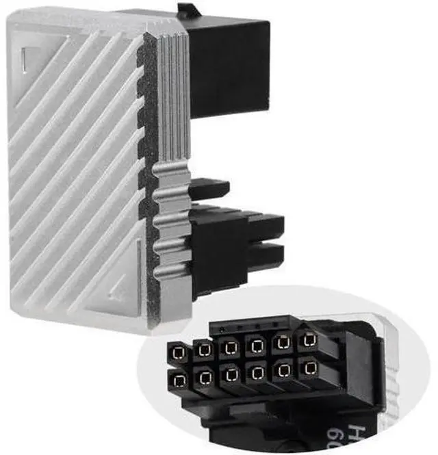 Main image of 180 Degree U-Turn 12VHPWR 16Pin PCIe 5.0 GPU Power Adapter, Silver 12VHPWR Male to Female Angled Connector for RTX 40/50 Series Graphics Card PC Chassis Cable Management