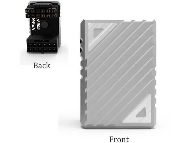 Alt view image 6 of 6 - 180 Degree U-Turn 12VHPWR 16Pin PCIe 5.0 GPU Power Adapter, Silver 12VHPWR Male to Female Angled Connector for RTX 40/50 Series Graphics Card PC Chassis Cable Management