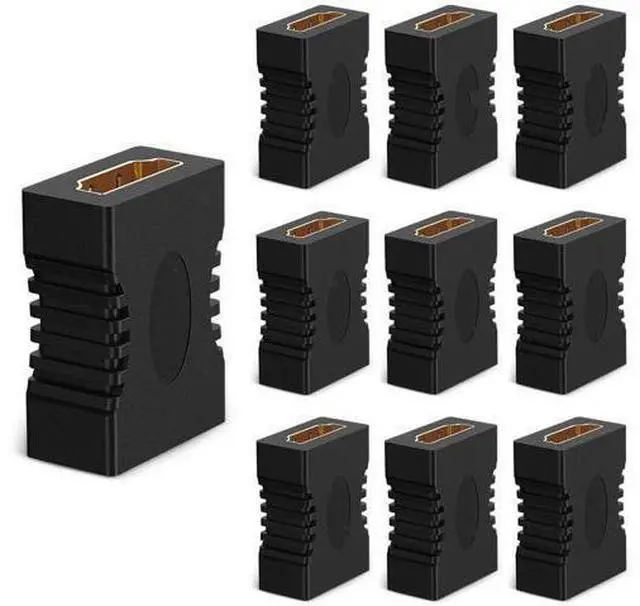 Main image of 10 Pack HDMI 2.1 Female to Female Coupler, Supports 8K@60Hz 4K@120Hz HDR ARC HDCP HDMI Extension Connector for DVD Blu-ray TV Laptop PC Monitor