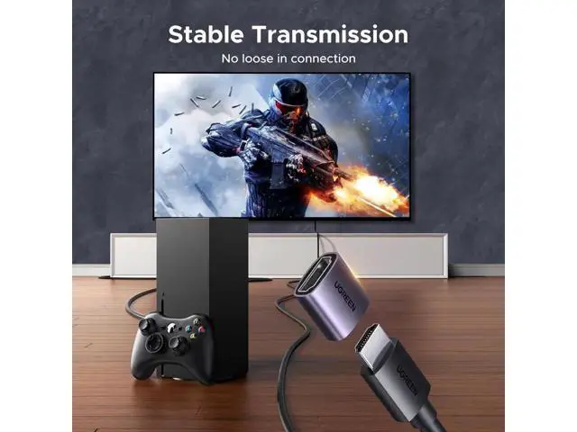 Alt view image 3 of 7 - 2 Pack Grey UGREEN HDMI 2.1 Female to Female Coupler, 48Gbps 8K@60Hz 4K@240Hz HDR eARC HDMI Extension Connector for HDTV Roku Stick Chromecast Laptop PC Switch 2
