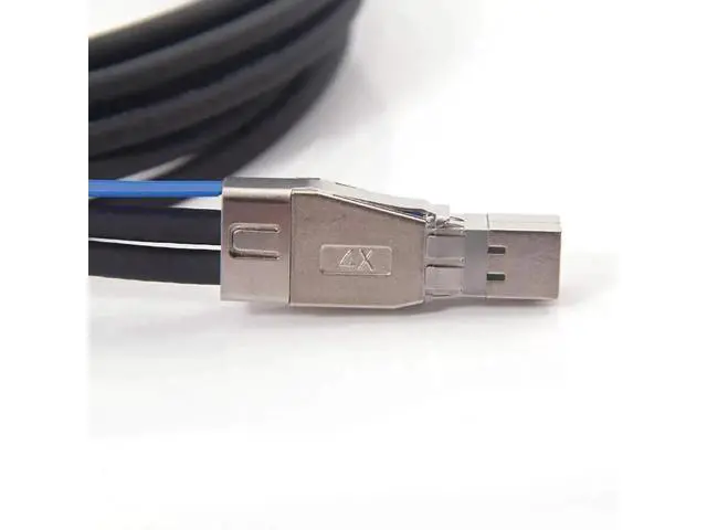 Alt view image 6 of 7 - 1.5M/4.9FT 100-Ohm 12G Mini SAS HD Cable, SFF-8644 Male to Male Interconnect Cable for NVMe Enclosure, SAN & JBOD Storage Array