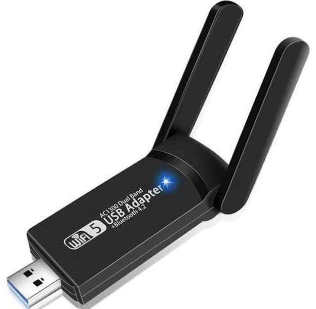Main image of 1300Mbps Dual Band USB WiFi Bluetooth Adapter, 2.4GHz & 5GHz Wireless Network Receiver, Mini USB WiFi Dongle for Desktop PC, Laptop, Windows & Mac OS
