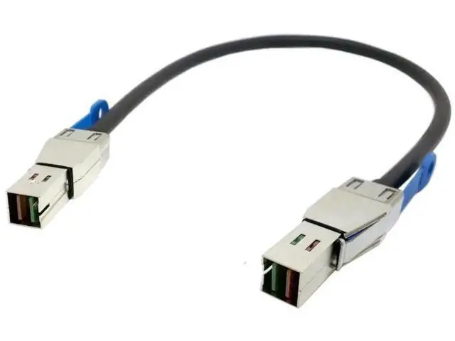 Alt view image 5 of 6 - 0.5M Mini SAS HD Storage Cable, Dual SFF-8644 Male to Male High Density Server RAID Interconnect Cable
