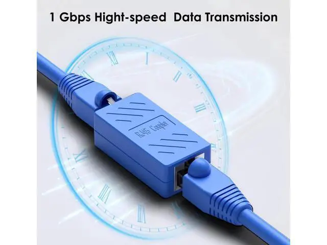 Alt view image 7 of 7 - 10 Pack Blue Ethernet Coupler, Female to Female RJ45 Inline Extender Connector, Cat5e Cat5 Cat6 Cat7 Ethernet Cable Joiner for LAN Cable Extension
