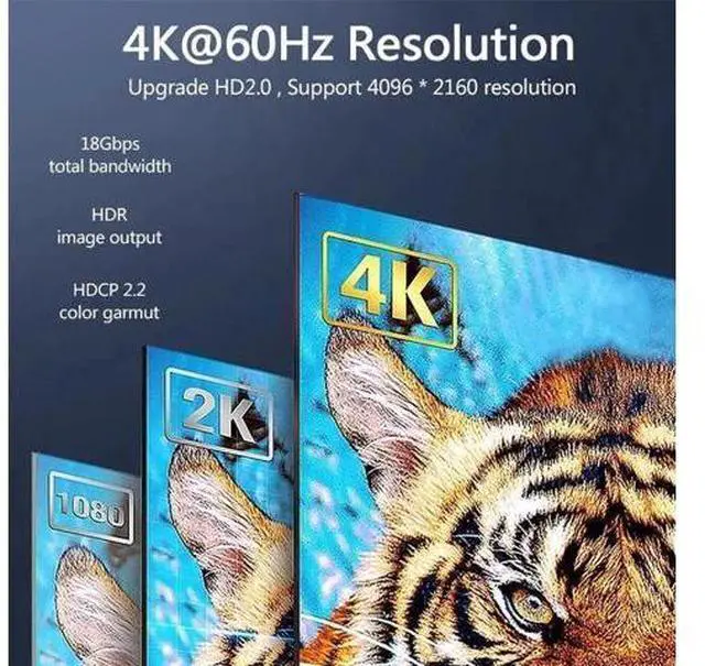 Alt view image 4 of 7 - 16.4 Feet HDMI Fiber Optic Cable 4K 60Hz HDMI 2.0b High Speed 18Gbps Dynamic HDR10 HDCP2.2/2.3 eARC Black 16.4 ft.
