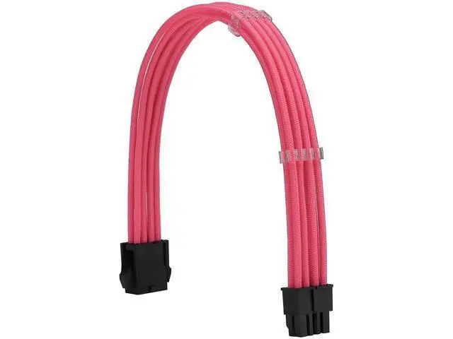 Alt view image 2 of 7 - Pink Braided PSU Sleeved Extension Cable Kit, 18AWG ATX 24Pin + EPS 8Pin + PCIe 8Pin with Cable Combs for Motherboard & Graphics Card