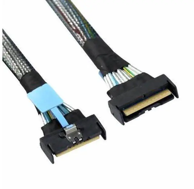 Main image of 50CM PCIe 5.0 MCIO STR Straight Extension Cable, Mini Cool Edge IO SFF-TA-1016 8i 74Pin Male to Male High-Speed Server Storage Interconnect Cord
