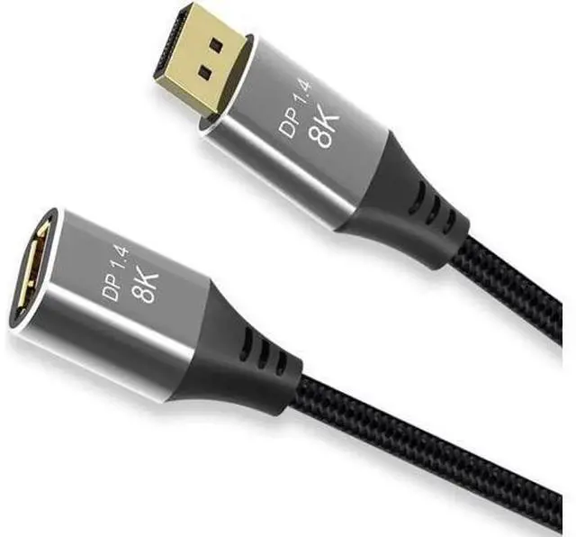 Main image of 3.3FT/1M DisplayPort 1.4 Male to Female Extension Cable, 8K@60Hz 4K@144Hz Ultra HD DP Extender Cord HDR FreeSync G-Sync for PC Laptop GPU Monitor HDTV