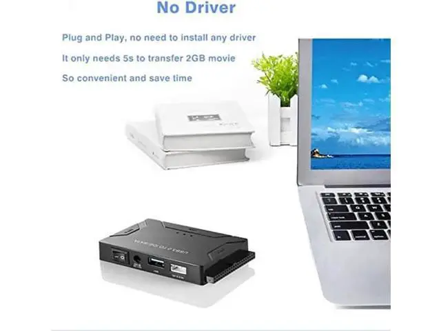 Alt view image 3 of 7 - USB 3.0 to SATA & IDE Combo Hard Drive Adapter Converter with Power Switch, Compatible with 2.5/3.5 Inch SATA HDD SSD & IDE Hard Disks, Supports Up to 4TB Storage