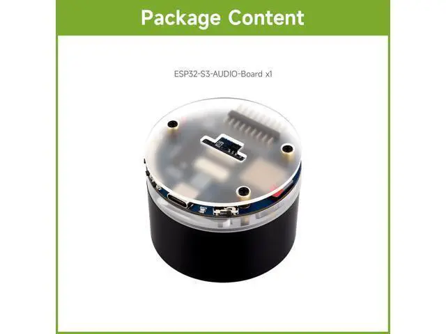 Alt view image 2 of 7 - ESP32-S3 AI Smart Speaker Development Board, Dual Microphones, Noise Reduction, RGB Lighting, External Display & Camera Support