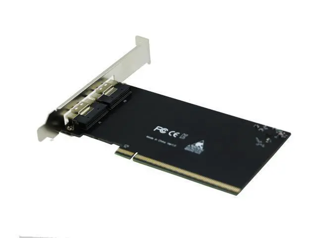 Main image of Sintech PCIe 4.0 16x to Dual SFF-8654 Slimline SAS,PCI-e Bifurcation x16 to x8x8 Split SFF-8654 Slimline SAS Adapter Card