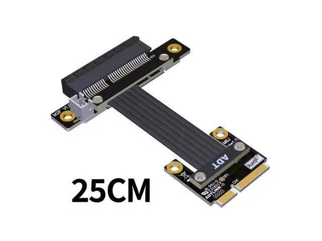 Alt view image 3 of 5 - Mini PCIe to PCIE 4.0 x4 Extension Cable 16G/BPS Gen4 Full Speed Riser mPCIe Wireless Network Card Adapter (M62JF,25cm)