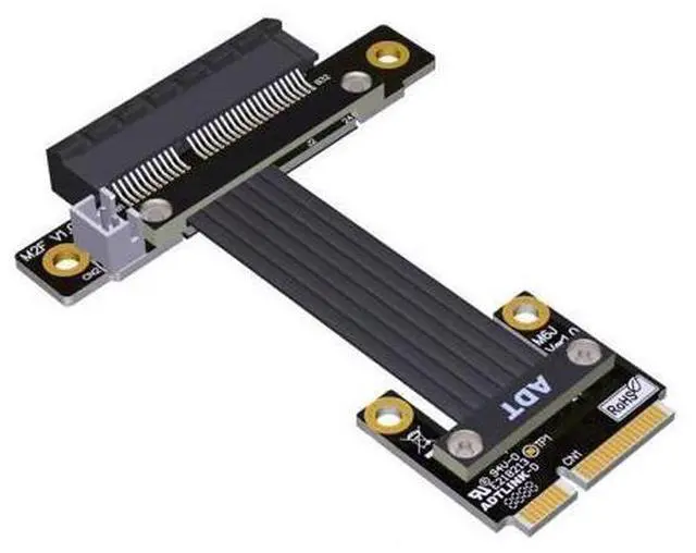 Main image of Mini PCIe to PCIE 4.0 x4 Extension Cable 16G/BPS Gen4 Full Speed Riser mPCIe Wireless Network Card Adapter (M62JF,25cm)