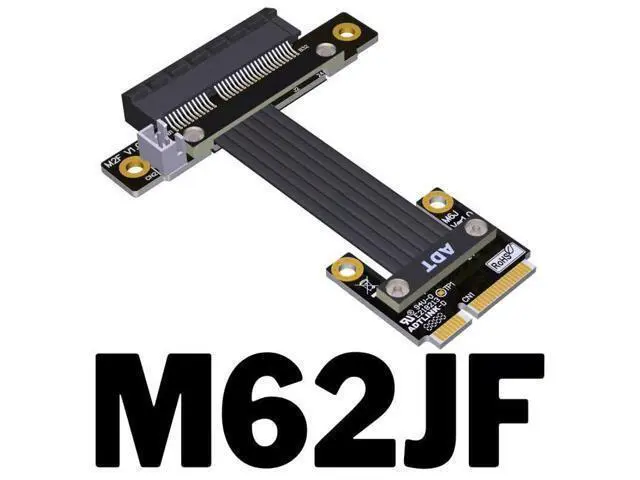 Alt view image 2 of 5 - Mini PCIe to PCIE 4.0 x4 Extension Cable 16G/BPS Gen4 Full Speed Riser mPCIe Wireless Network Card Adapter (M62JF,25cm)
