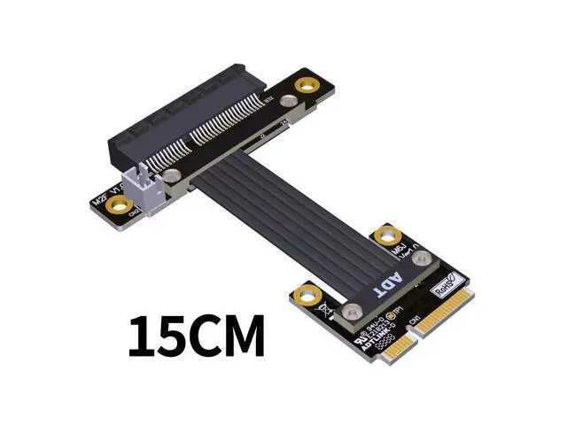 Alt view image 3 of 5 - Mini PCIe to PCIE 4.0 x4 Extension Cable 16G/BPS Gen4 Full Speed Riser mPCIe Wireless Network Card Adapter (M62JF,15cm)