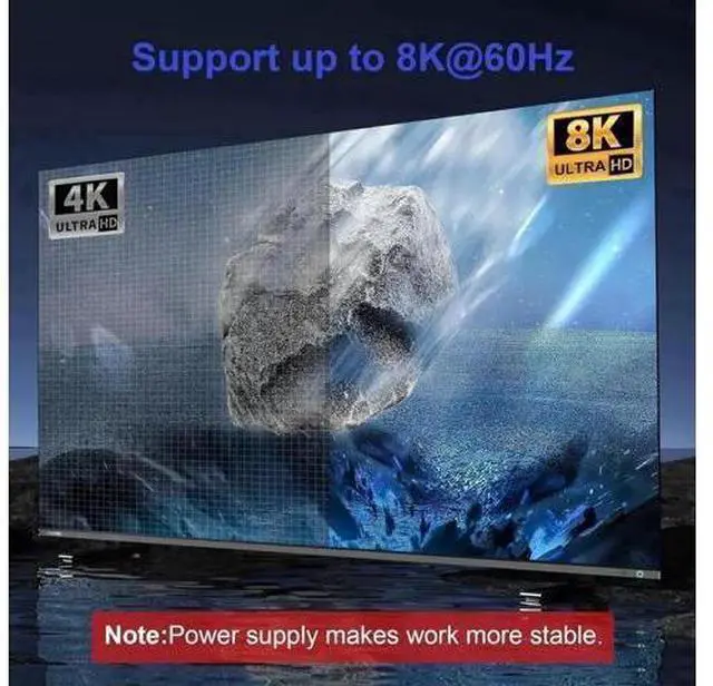 Alt view image 2 of 7 - Bi-Directional USB-C KVM Switch for 2 Computers, Support 8K@60Hz / 4K@144Hz Video, 10Gbps Data Transfer & 100W PD Charging, Includes Power Cable