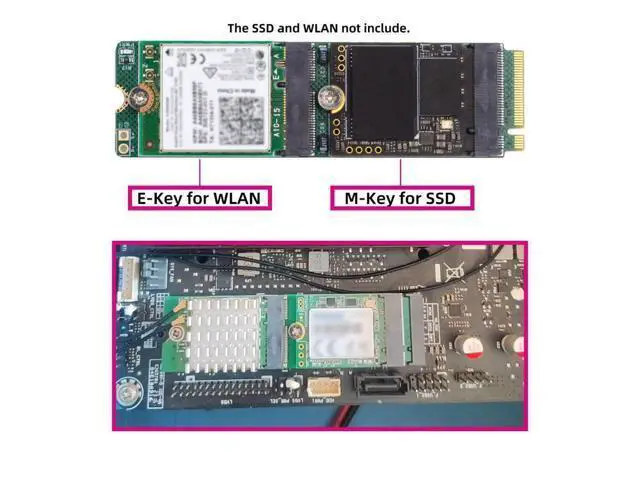 Alt view image 5 of 7 - Daul Port M.2 NVME Expansion Card Adapter,NVME M-Key 1 to 2 M-Key SSD/E-Key Wireless Card Adapter for 2230mm