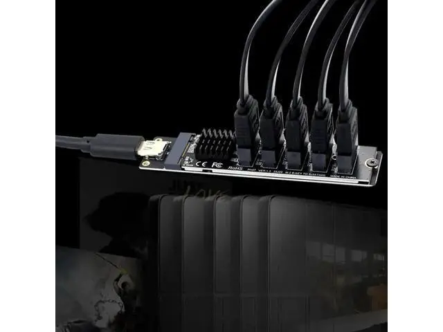 Alt view image 2 of 2 - USB-C to 5-Port SATA III 6Gbps Expansion Card with JM575+JMS580 Dual Chips, USB3.2 Gen2 10Gbps SATA Expander Adapter, Plug & Play for PC Laptop SATA Storage Expansion
