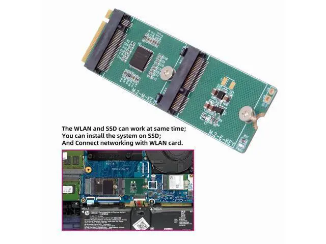 Alt view image 6 of 7 - Daul Port M.2 NVME Expansion Card Adapter,NVME M-Key 1 to 2 M-Key SSD/E-Key Wireless Card Adapter for 2230mm